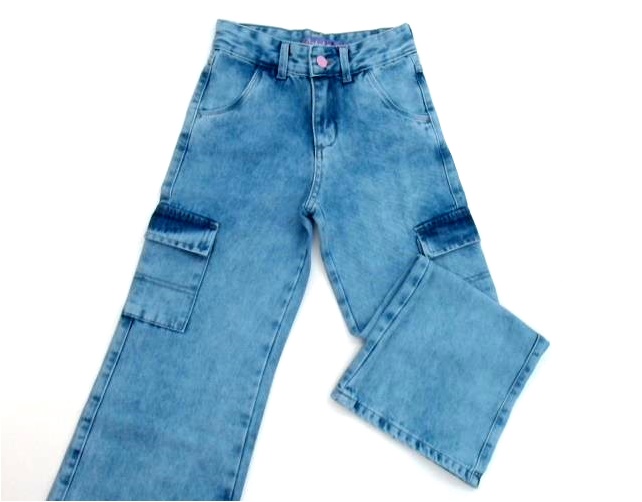 Calça Perbol Inf Fem Jeans Wide Leg B.cargo
