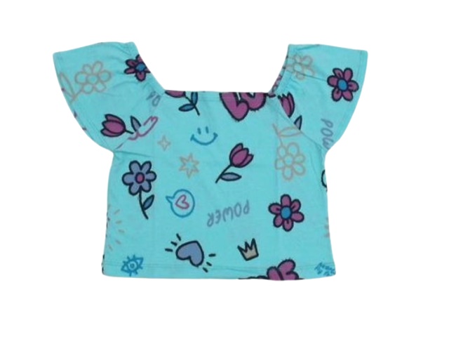 Blusa Visualradical Juv Fem Mga Jap Malha Cropped