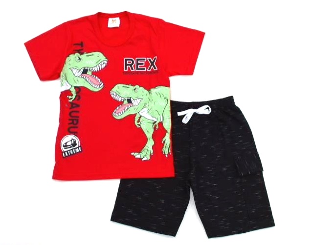 Conjunto Pituki Infantil  Manga Curta Malha