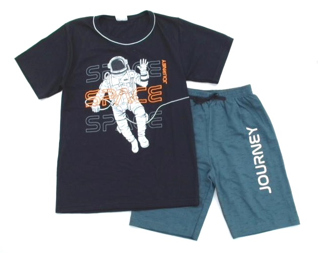 Conjunto Pituki Juvenil  Manga Curta Malha