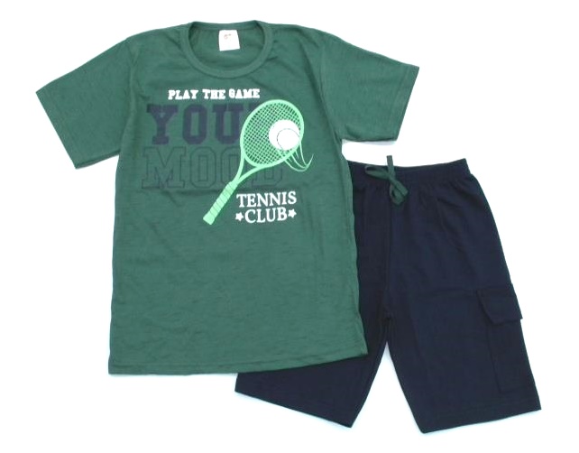 Conjunto Pituki Juvenil  Manga Curta Malha