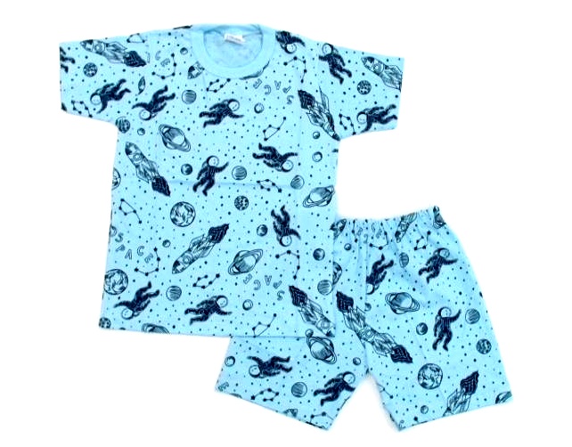 Pijama Mafessoni Infantil  Manga Curta Malha Estampado