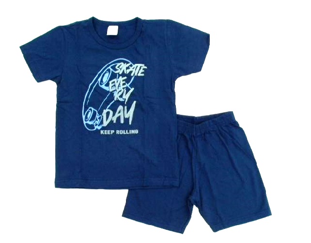 Pijama Desayner Infantil Manga Curta Malha