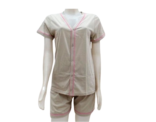 Pijama Desayner Ad Fem M/c Malha Botão