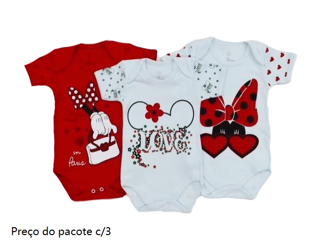 Body Bebebrincalhao Bebe Fem M/c Suedine (c/3)