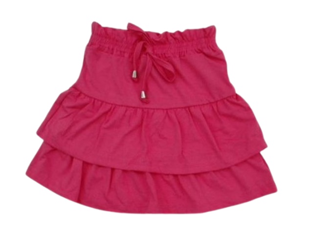 Saia Rose Inf Viscol Babado