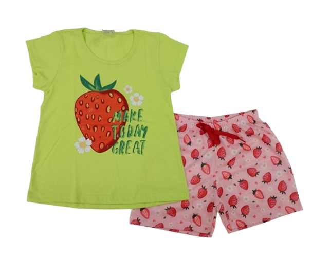 Conjunto Gabizinha Infantil  Manga Curta Malha Short