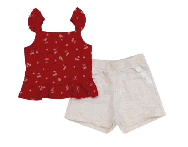 Conjunto Angero Infantil Feminina Regata Malha Trendy Short