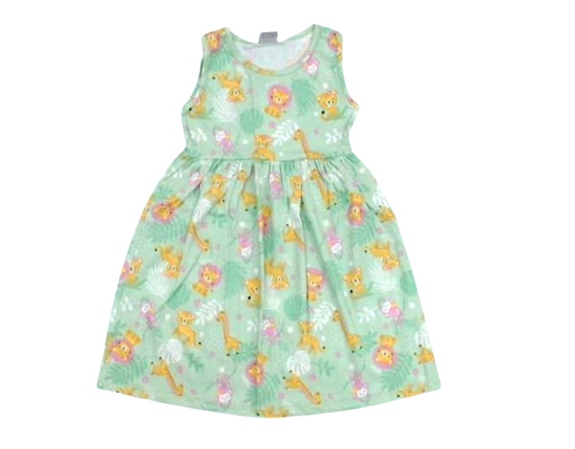 Vestido Kaiani Infantil Regata Malha Estampado