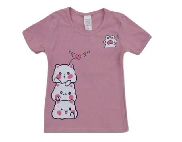 Blusa Matteus Inf Fem M/c Cotton Sortida