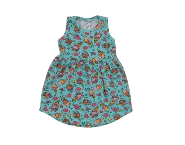 Vestido Shumakids Primeiros Passos Regata Cotton Estampado