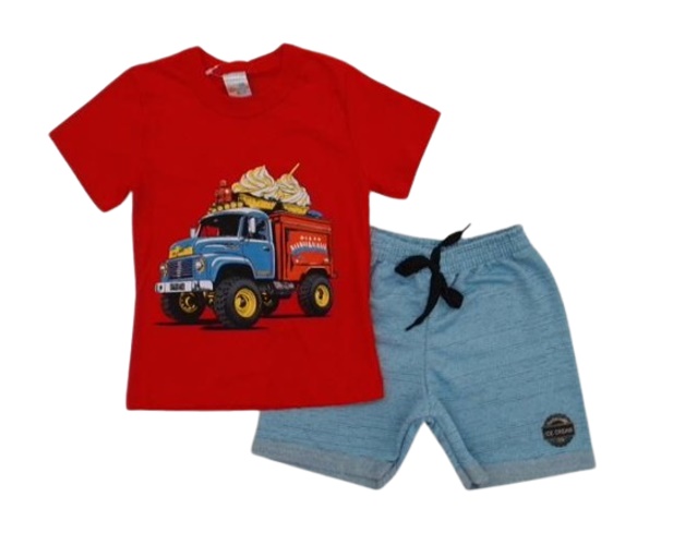 Conjunto Shumakids Primeiros Passos Manga Curta Malha