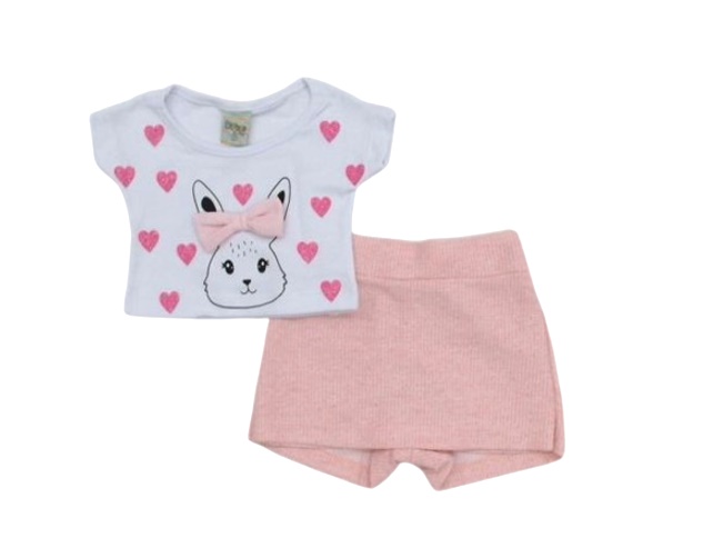 Conjunto Didiene P.passos Fem Mga Jap Rib Short-sa
