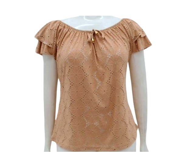 Blusa Vestbem Adulto Extra Grande  Manga Curta Poliéster Lesi Ciganinha