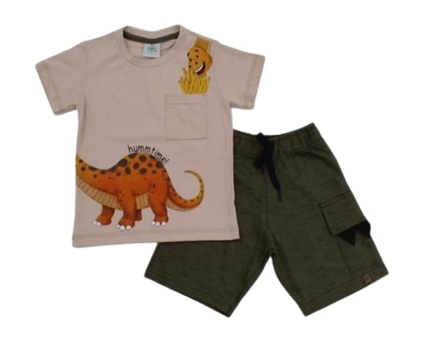 Conjunto Maro Primeiros Passos  Manga Curta Malha Bolso