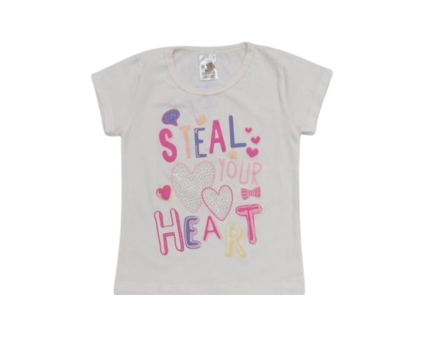 Blusa Mundonick Infantil  Manga Curta Cotton