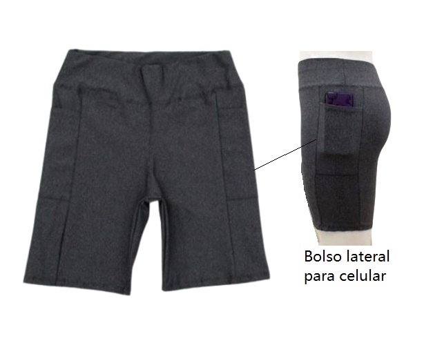 Bermuda Kairoz Ad Exg Fem Poliéster 2bolsos Latera
