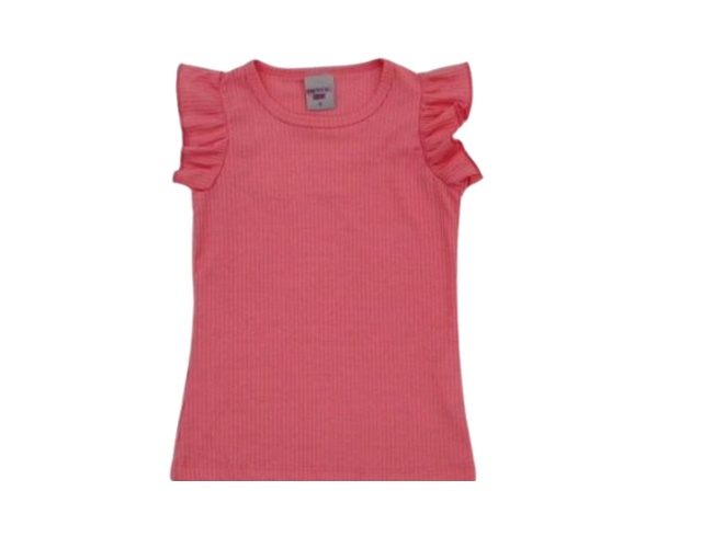 Blusa Pimentinha Infantil  Manga japonesa Malha Canelada