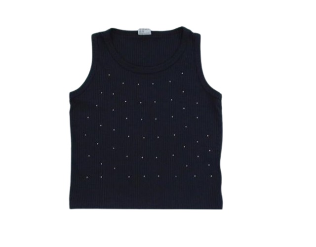 Blusa Pk Juv Fem Reg Malha Canel Strass Cropped