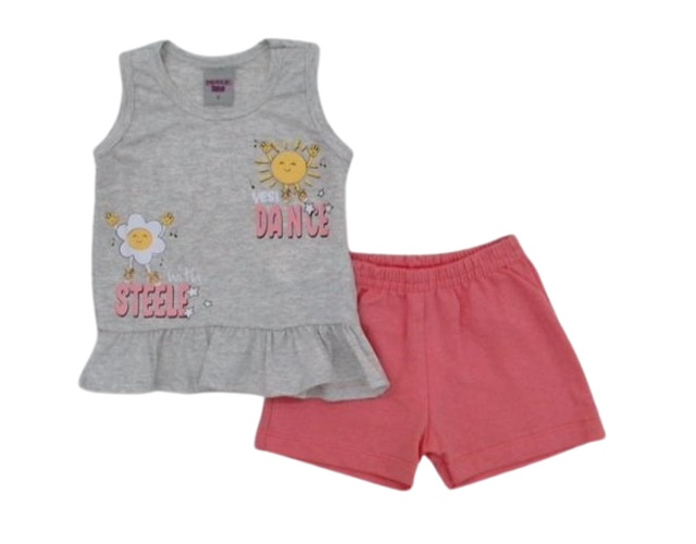 Conjunto Pimentinha P.passos Fem Reg Malha Short