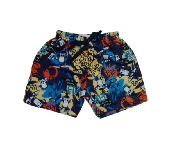 Bermuda Pimentinha Primeiros Passos Masculino Microfibra Estampado