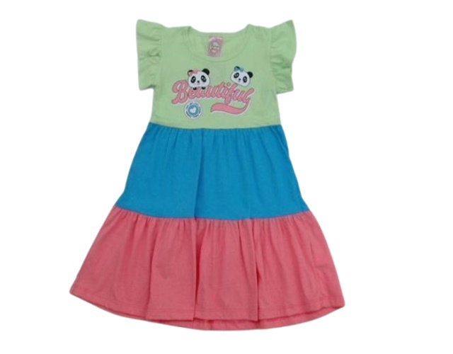 Vestido Fashionkids Inf Mga Jap Malha