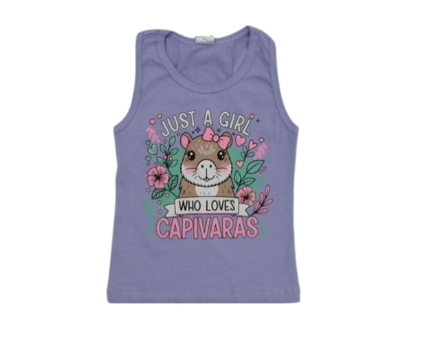 Blusa Minimundo Infantil  Regata Cotton Costas Nadador