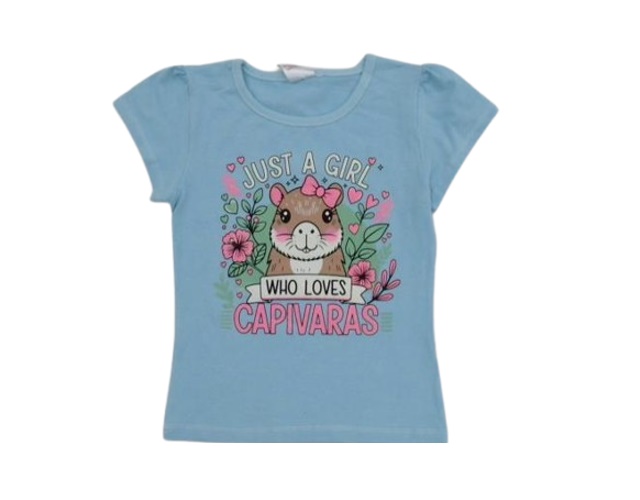 Blusa Minimundo Infantil Feminina Manga Curta Cotton