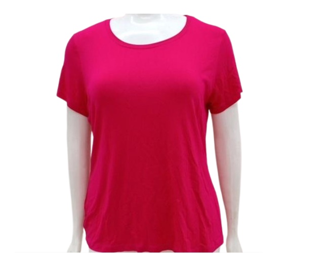 Blusa Aquamarine Adulto Extra Grande Manga Curta Viscolycra