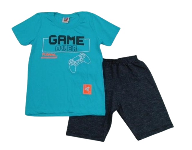 Conjunto Wkids Infantil  Manga Curta Malha