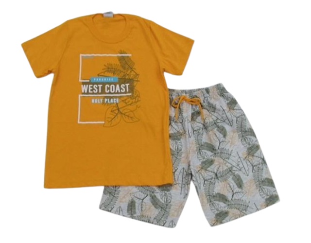 Conjunto Wkids Juvenil Masculino Manga Curta Malha