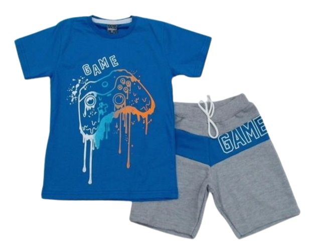 Conjunto Viston Infantil  Manga Curta Malha