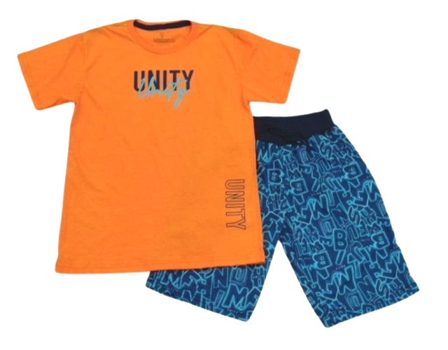 Conjunto Viston Juvenil  Manga Curta Malha