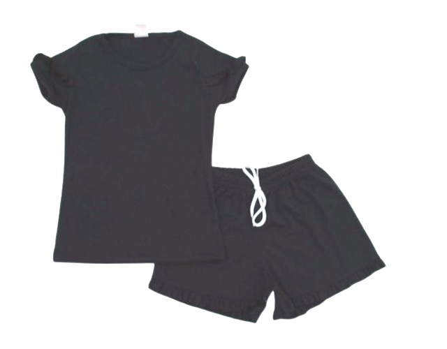 Conjunto Viston Infantil  Manga Curta Ribana Canelada Short