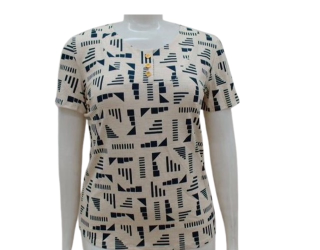 Blusa Vestbem Adulto Extra Grande Manga Curta Viscolycra Estampado