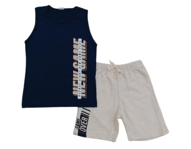 Conjunto Nekinho Infantil Masculino Regata Machão Malha