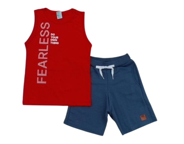 Conjunto Nekinho Infantil Masculino Regata Machão Malha