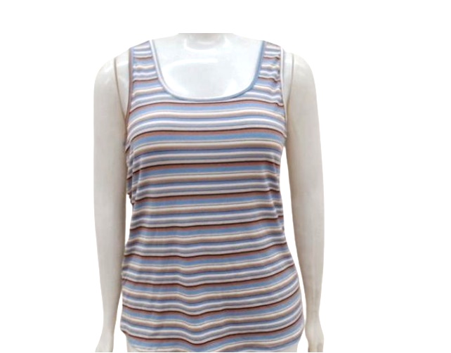 Blusa Exportline Adulto Extra Grande  Regata Ribana Canelada Listrada