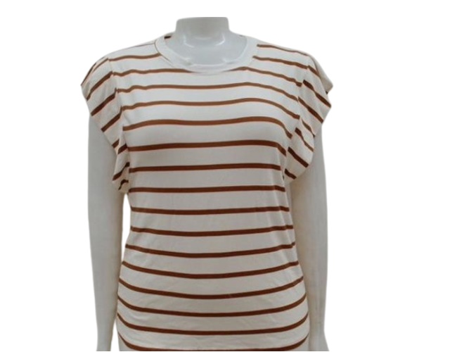 Blusa 7linhas Adulto Extra Grande Manga japonesa Viscolycra Listrada