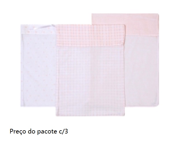 Saquinho-maternidade Papi Bebe Algodão (c/3) 40x30cm