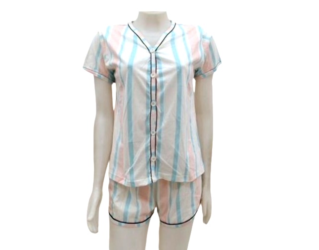 Pijama Sonhos Adulto Manga Curta Malha Aberto Americano