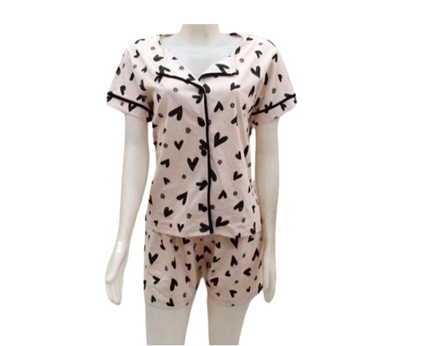 Pijama Sonhos Adulto  Manga Curta Malha Aberto Americano