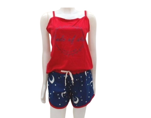 Pijama Sonhos Adulto Alça Malha Estampado