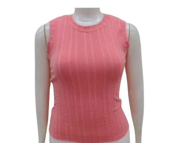 Blusa Armando Adulto Extra Grande Feminina Regata Poliéster Canelada