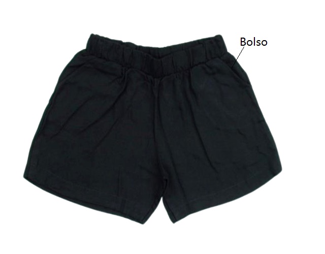 Short Florenzza Juvenil Feminina Viscose 2bolsos
