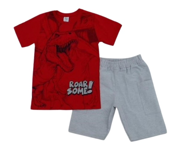 Conjunto Ninoking Infantil  Manga Curta Malha