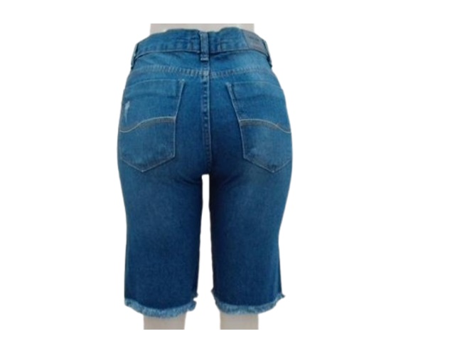Bermuda Vivlon Ad Fem Jeans Escura
