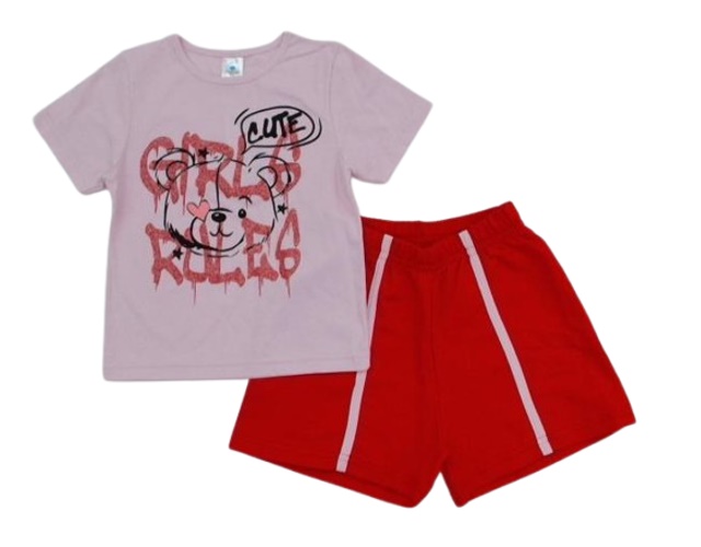 Conjunto Jositex Infantil  Manga Curta Malha Short
