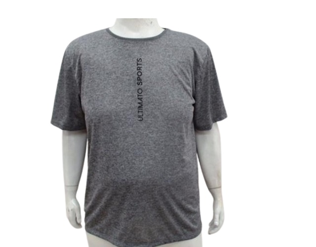 Camiseta Ultimato Adulto Extra Grande Masculino Manga Curta Malha Dry Rajada