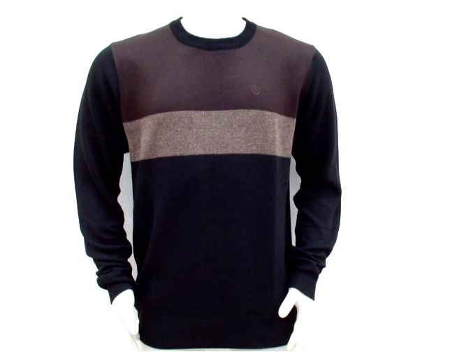 Blusa Openshock Adulto Masculina Lã/Acrílico Listrado Frente